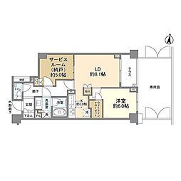 ブランズ弦巻二丁目 1階1SLDKの間取り