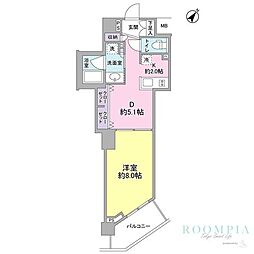 スタイリオ中延駅前 6階1DKの間取り