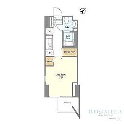 パークフラッツ祐天寺 3階1Kの間取り