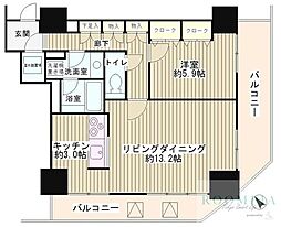 トレステージ目黒 1LDKの間取図画像