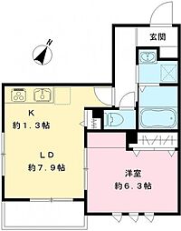 GRACE AOKI 1LDKの間取図画像