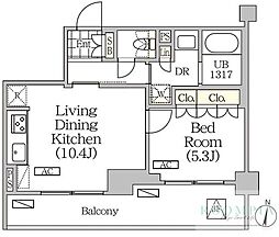 JPnoie碑文谷南 1LDKの間取図画像