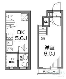 グランドアセット千鳥町 1DKの間取図画像
