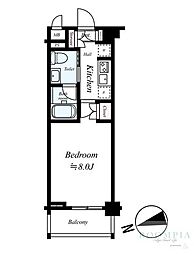 フォルティス大森 1Kの間取図画像
