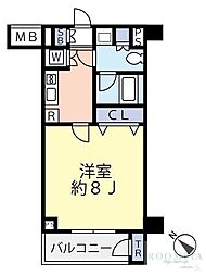 グランヴァン駒沢大学 1Kの間取図画像