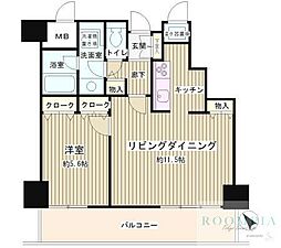 トレステージ目黒 1LDKの間取図画像
