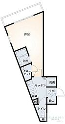 ヴェルト五反田イースト 1Kの間取図画像