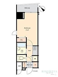 プレール武蔵小山弐番館 1Kの間取図画像