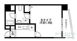 アヴァンセ戸越 1Kの間取図画像