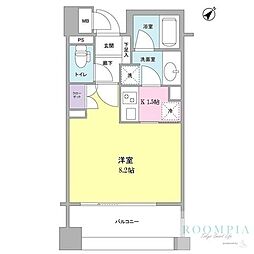 アルス恵比寿メイクス 1Kの間取図画像