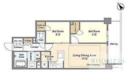 センチュリー尾山台グレイス 1SLDKの間取図画像