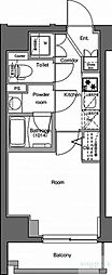 PREMIUMCUBE品川戸越♯mo 1Kの間取図画像