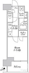 カナルフロント芝浦 1Kの間取図画像
