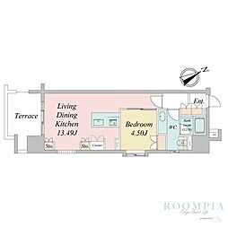 ニューシティアパートメンツトゴシ 1LDKの間取図画像