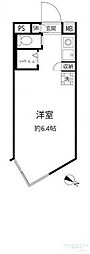 エスポワール中目黒 ワンルームの間取図画像