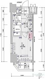 メインステージ南品川 1Kの間取図画像
