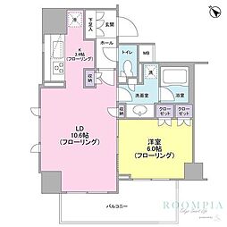 ルジェンテ高輪台 1LDKの間取図画像