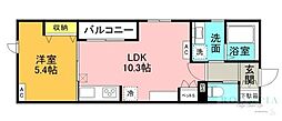 Komazawa Kouen terrace 1LDKの間取図画像