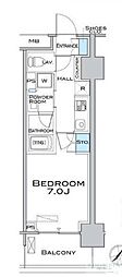 MFPRコート武蔵小山 1Kの間取図画像