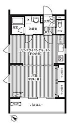シエールグラン上池台 1LDKの間取図画像