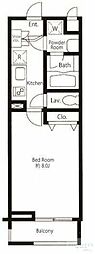 PRIMEURBAN中目黒 1Kの間取図画像