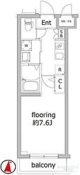GRANDVAN多摩川 1Kの間取図画像