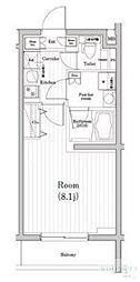 プレミアムキューブ三宿 1Kの間取図画像