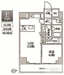 レジディア中延2 1LDKの間取図画像