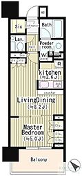 パークリュクス目黒 1LDKの間取図画像