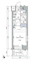 CRACIA北千束 1Kの間取図画像