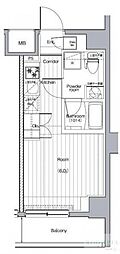 PREMIUMCUBEGNISHIOI ワンルームの間取図画像