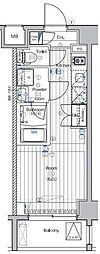 PREMIUMCUBE大井町#mo ワンルームの間取図画像