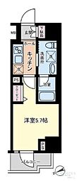 アクサスレジデンス目黒東 1Kの間取図画像