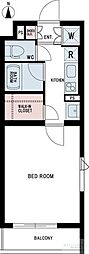 ルーブル東蒲田八番館 1Kの間取図画像