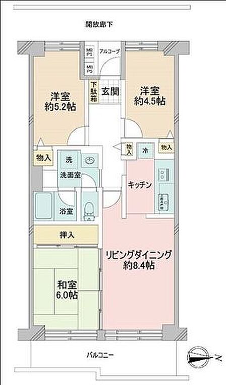 3LDK 間取り