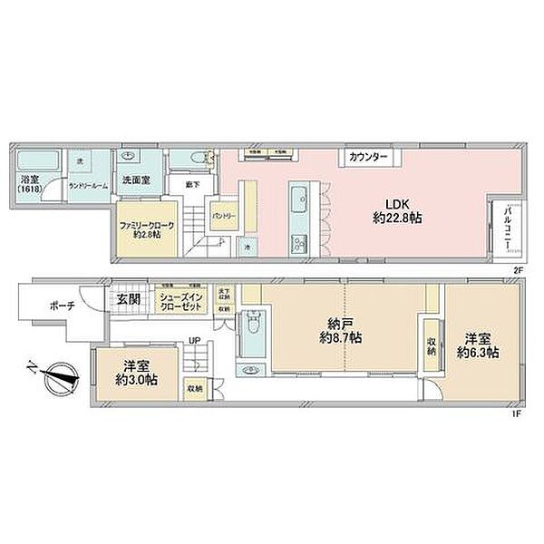 【間取図】ゆとりある室内空間です。