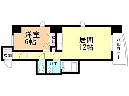 VANGUARDQUALIA 1LDKの間取図画像