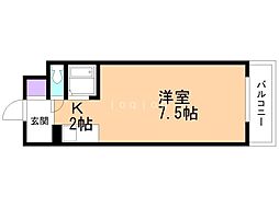 サンパレスN18 1Kの間取図画像