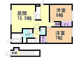 パークサイドＢ 2階