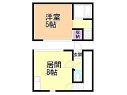 クルーズハウス麻生中央2 1LDKの間取図画像