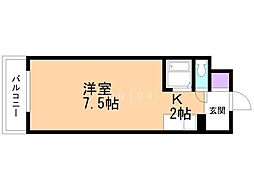 サンパレスN18 1Kの間取図画像