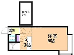 マクセル北28条A 1Kの間取図画像