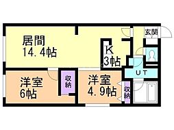 間取図画像 2LDK