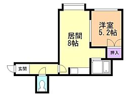 アヴィエント29 1LDKの間取図画像