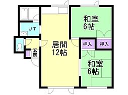 メゾン・ド・25 2LDKの間取図画像