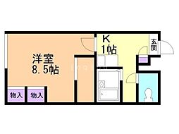 間取図画像 1K