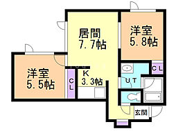 間取図画像 2LDK