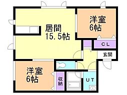 間取図画像 2LDK