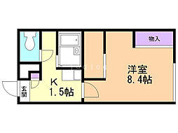 レオパレスラ・グレシューズ 1Kの間取図画像