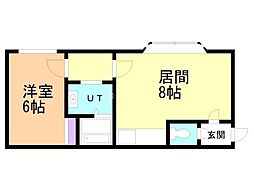 プレステージ札幌 1LDKの間取図画像